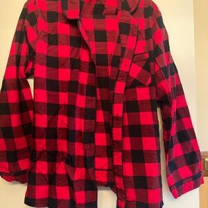 Wondershop Women's Red and Black Flannel Plaid Pajamas